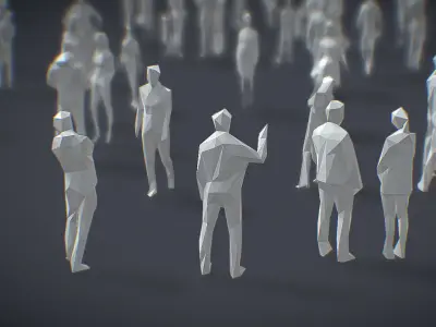 Lowpoly People Collection Low-poly 3D model