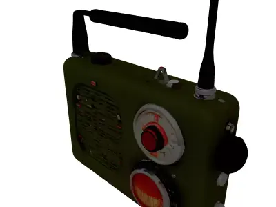 Retro Portable Military Radio 3D model