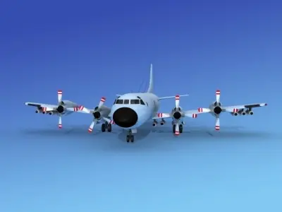 Lockheed P-3 Orion Unmarked 5 3D model