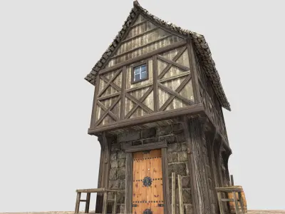 medieval city house 3D model