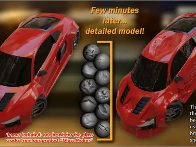 Metal Impact Maker 300 ZBrush brushes and 75 alphas Texture