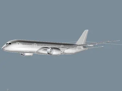 Boeing 787-8 comercial aircraft cad model 3D model
