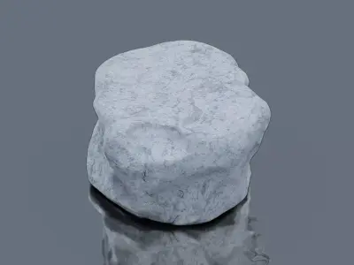 Raw stone stool Free low-poly 3D model