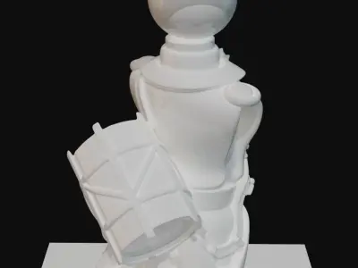 Rook stylized military uniform XVII-XVIII 3D model