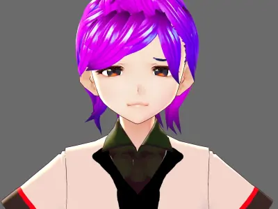 MILITARYGIRL ASUNA Low-poly 3D model