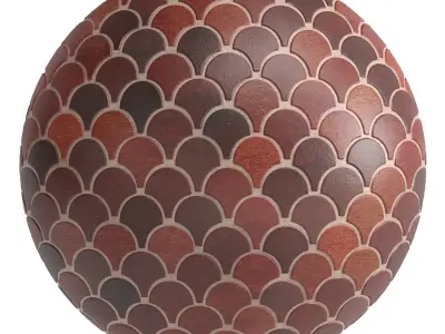 Materials 6- Fish scale tiles PBR Texture