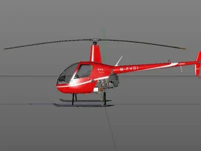 Helicopter Robinson 3D model
