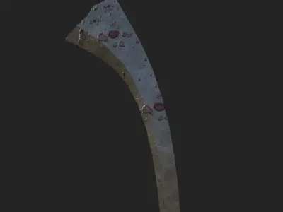 Kora sword Low-poly 3D model