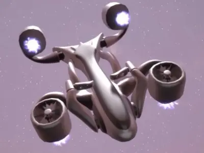 Aerial Quad-rotor Automated Drone 3D model