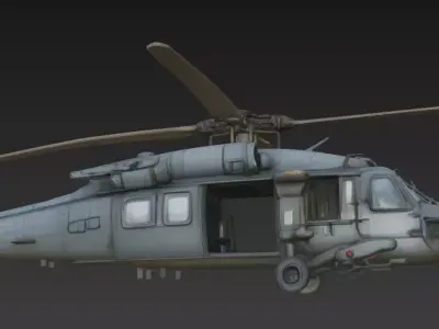 UH-60 Black Hawk Helicopter High Detail 3D Model 3D model