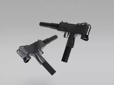 MAC-10 gun 3D model 3D model