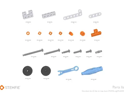 STEMFIE rubber-band-driven car Free 3D print model