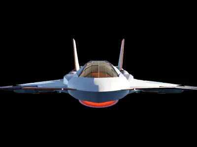 SciFi Jet Free low-poly 3D model