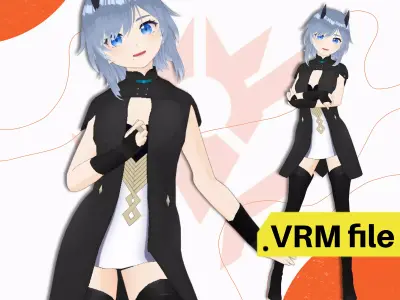 VRM FUTURISTIC PRIEST WARRIOR DEMON MILITARY UNIFORM FANTASY 3D model
