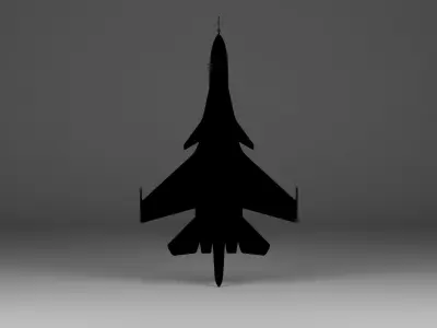 Fighter Aircraft SU-34 silhouette 3D print model