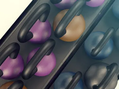 Kettlebells Rack 3D model