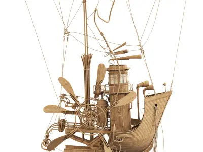 The Captain steampunk sculpture by Daniel Agdag 3D model