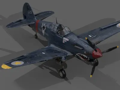 P40 WARHAWK 3D model