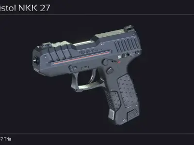 Scifi Pistol NKK 27 Low-poly 3D model