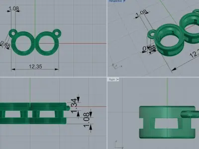 pendant too stone 3D print model