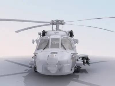 SH60 Seahawk Military Helicopter 3D model