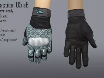 FPS hand glove tactical 05 s6 Low-poly 3D model