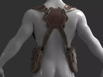 Holster Bag Low-poly 3D model