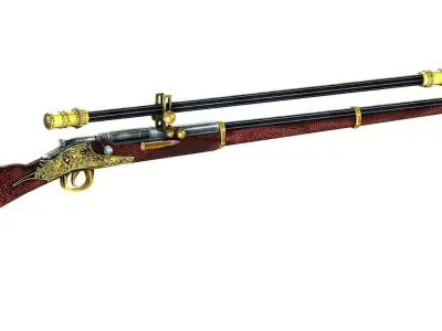 High-precision Sniper Rifle 04 Low-poly 3D model