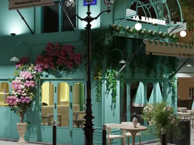  cafe lamarquise paris 3D model