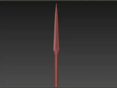 Medieval Spear Low-poly 3D model