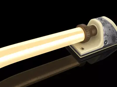 Sci-fi Neon Lamp PBR 3D model