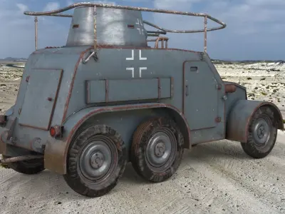 OA vz 30 Armoured Car German Vray 3D model