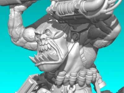 MINIATURE WARGAME ANGRY GUY WHO BROKE EVERYTHING 3D print model