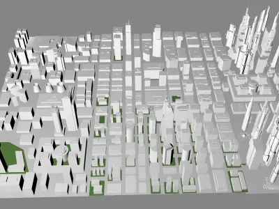 Buildings City building industrial park commercial housing 3D model