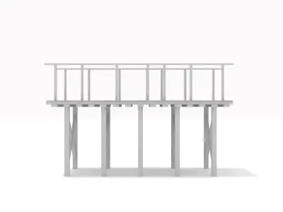 White Bridge 3D model