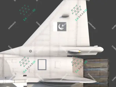 JF-17 Thunder Pakistan 2x Color Schemes Rigged Low-poly 3D model