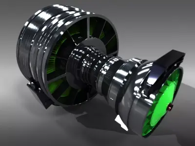 Jet Engine CFM56 International - 3d layout 3D print model