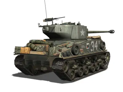M4A3E8 HVSS Sherman - Army Mule 3D model