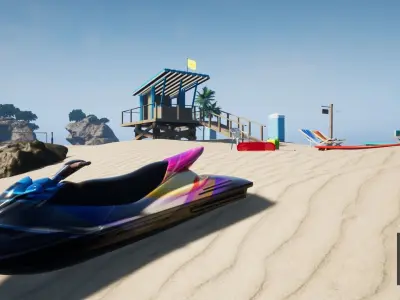 UE4 Island Low-poly 3D model