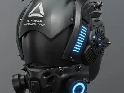 Cyber Helmet 3D model