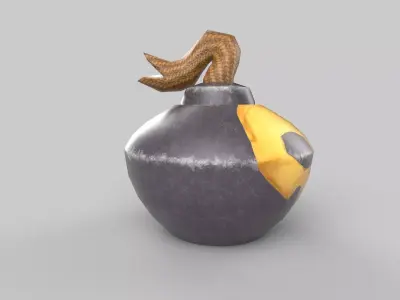 Stylized bomb Low-poly 3D model