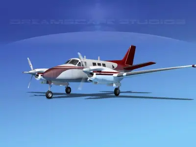 Beechcraft King Air C90 V12 3D model