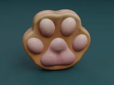 Paw stylized 3D model