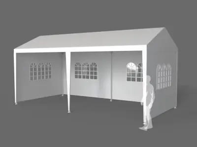 Event Tent 6x3 Meters 3D model