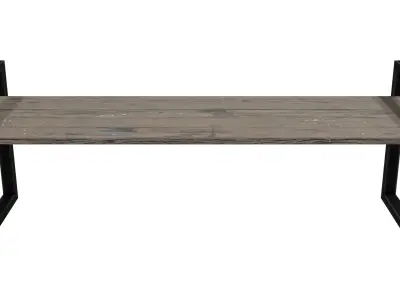 Public Bench  Low-poly 3D model purchase