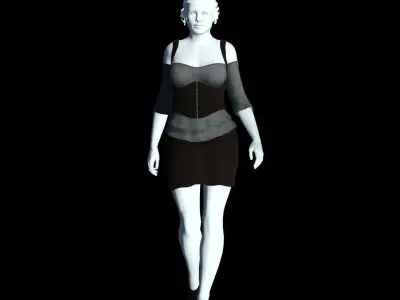 Fantasy Tavern Wench 02 - Fantasy Clothing Low-poly 3D model