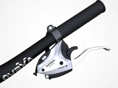 Bicycle handle bar with gear shifter 3D model
