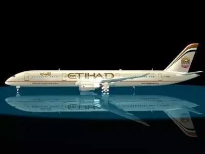 Etihad  787-9 Dreamliner 3D model
