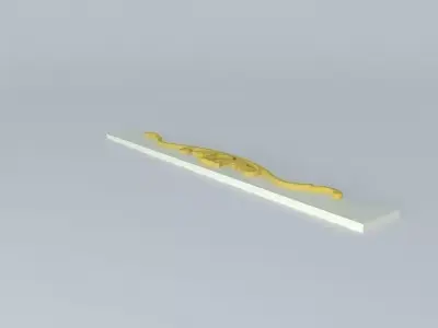 washboard shelf with gold leaf Free 3D model
