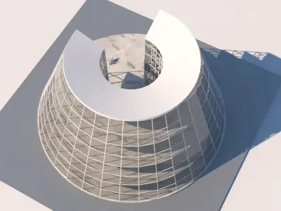 future building 2 exterior-interior 3D model